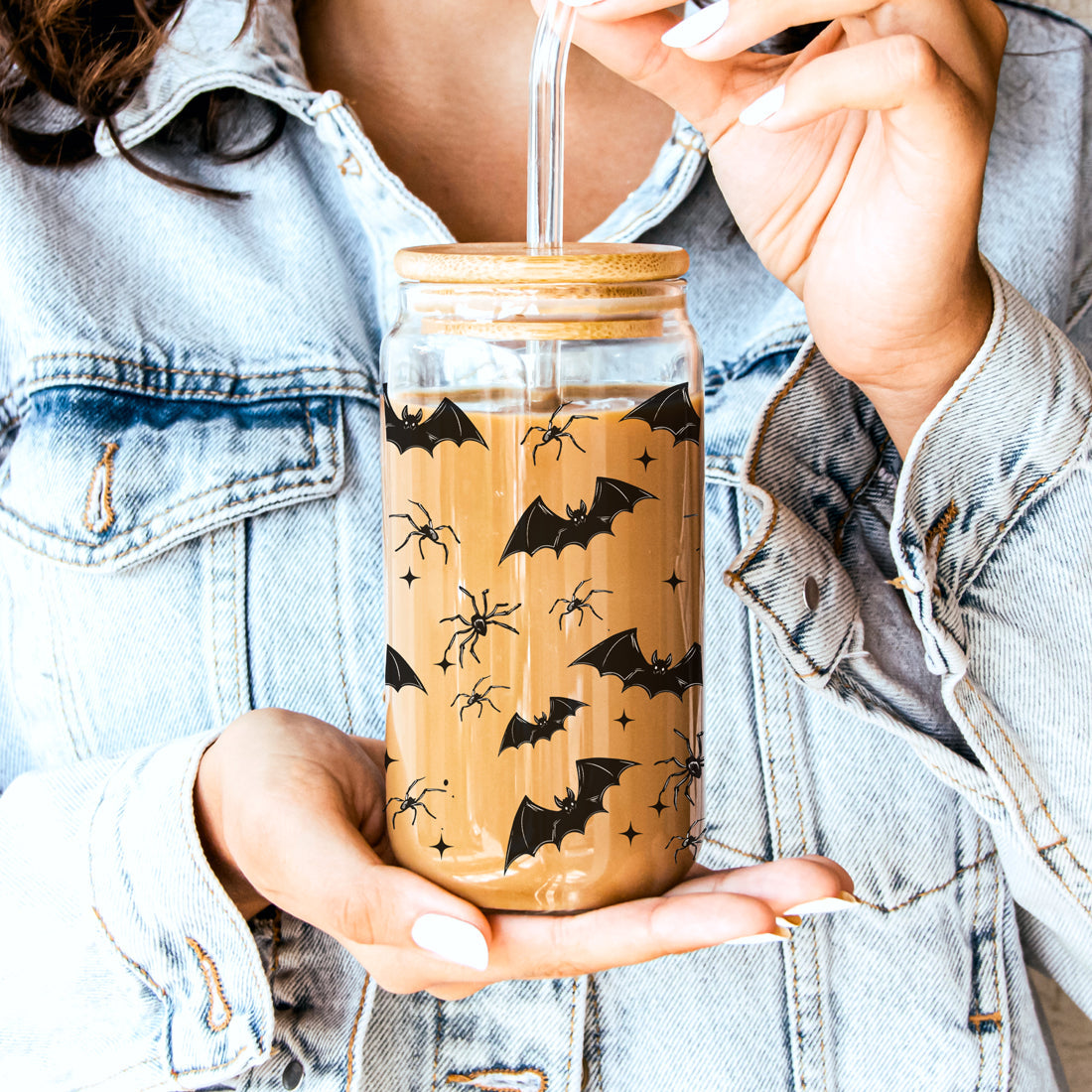 halloween bat spider glass set
spooky season tumbler collection
halloween coffee lover gift
gothic style drinking glass