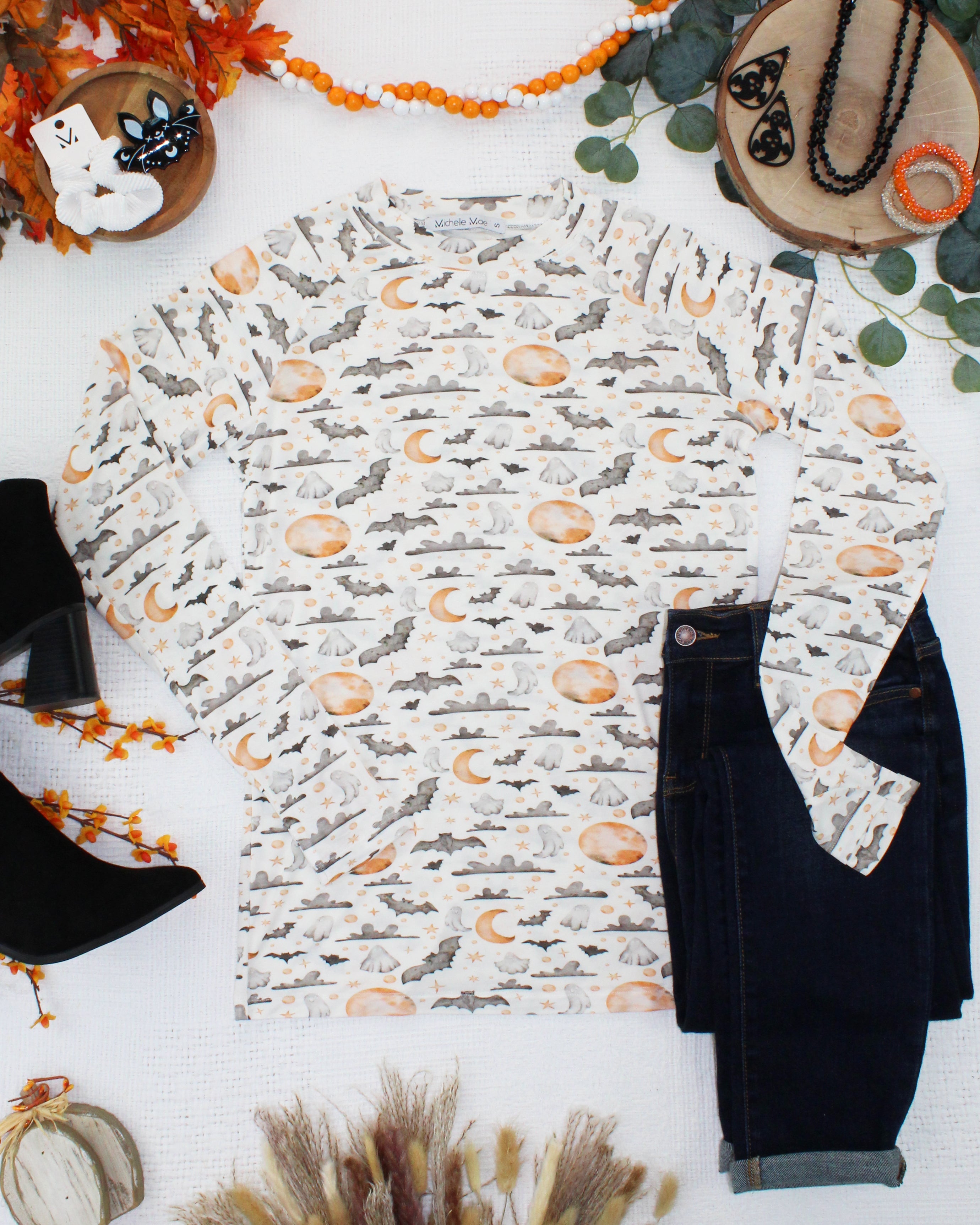 Blair Long Sleeve Top - Haunted Halloween