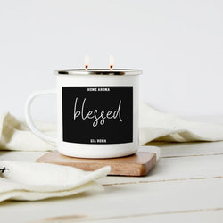 blessed mug candle