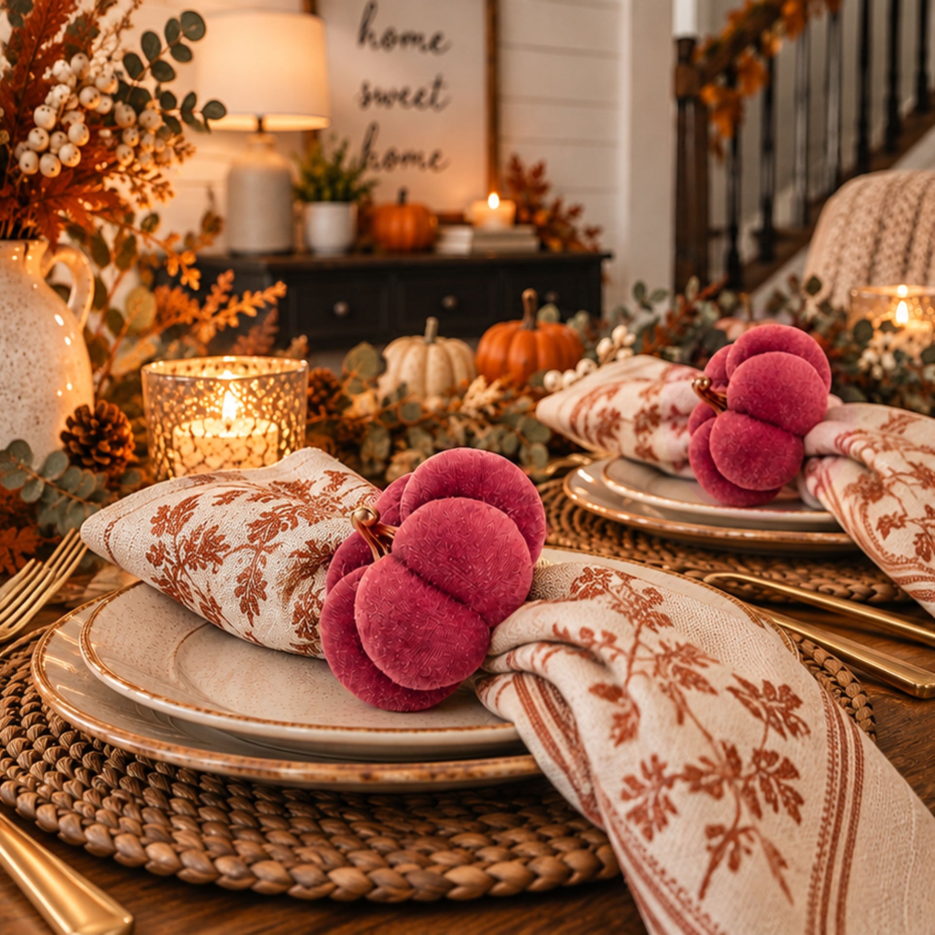 Fall dinner party napkin rings
Modern farmhouse Thanksgiving decor
Soft pink pumpkin napkin rings
Rust pink pumpkin napkin rings
Dusty rose pumpkin napkin ring holders