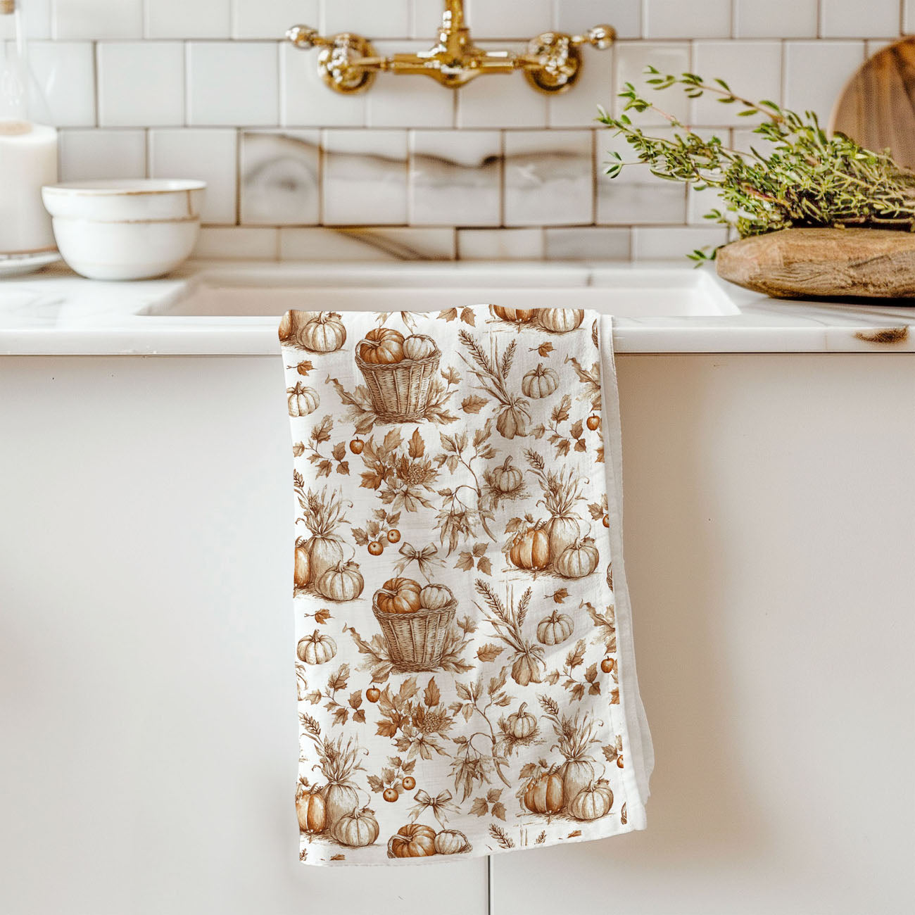 vintage pumpkin illustration towel for rustic fall decor
fall and thanksgiving pumpkin kitchen towel for hosting
warm brown pumpkin print towel for cottage kitchen
pumpkin and foliage fall towel 
Classic autumn kitchen accent pumpkin towel