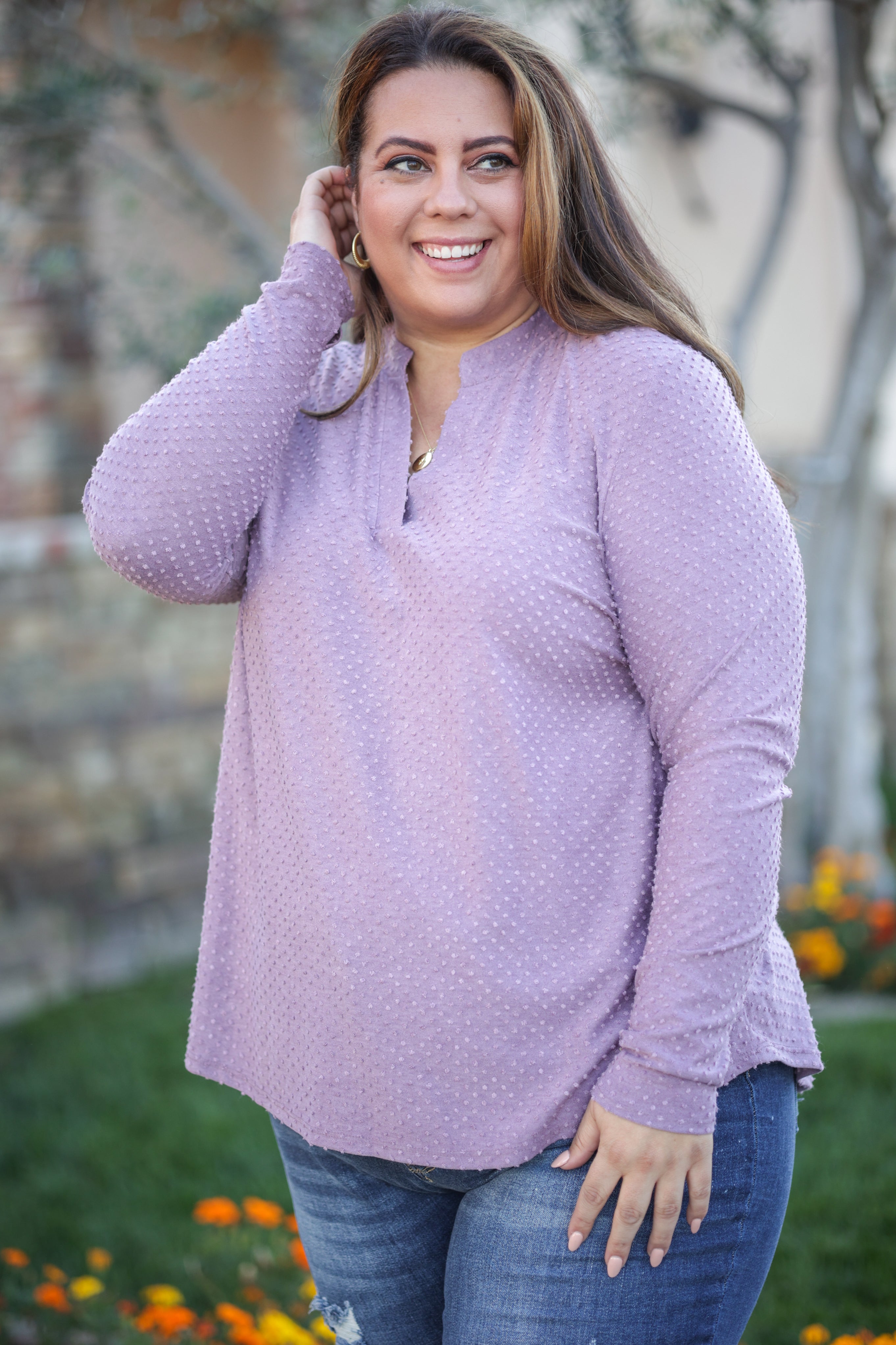 Smokey Lavender Thumbhole Gabby