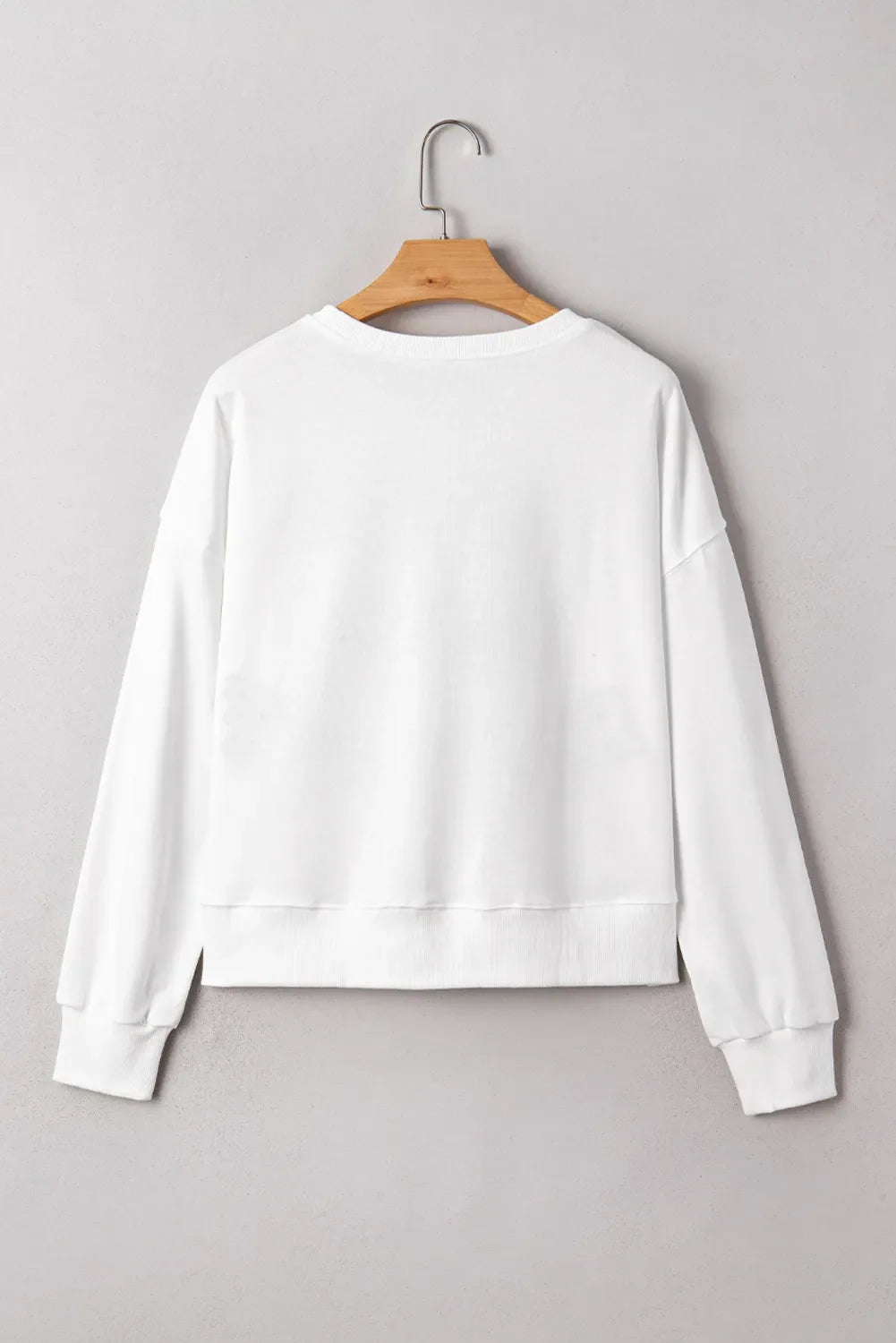 CLASSY UNTIL KICKOFF Letter Patch Loose Sweatshirt