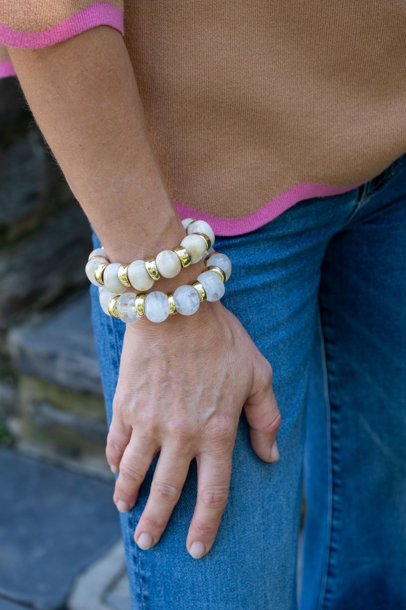 Callie Acrylic Stretchy Bracelet