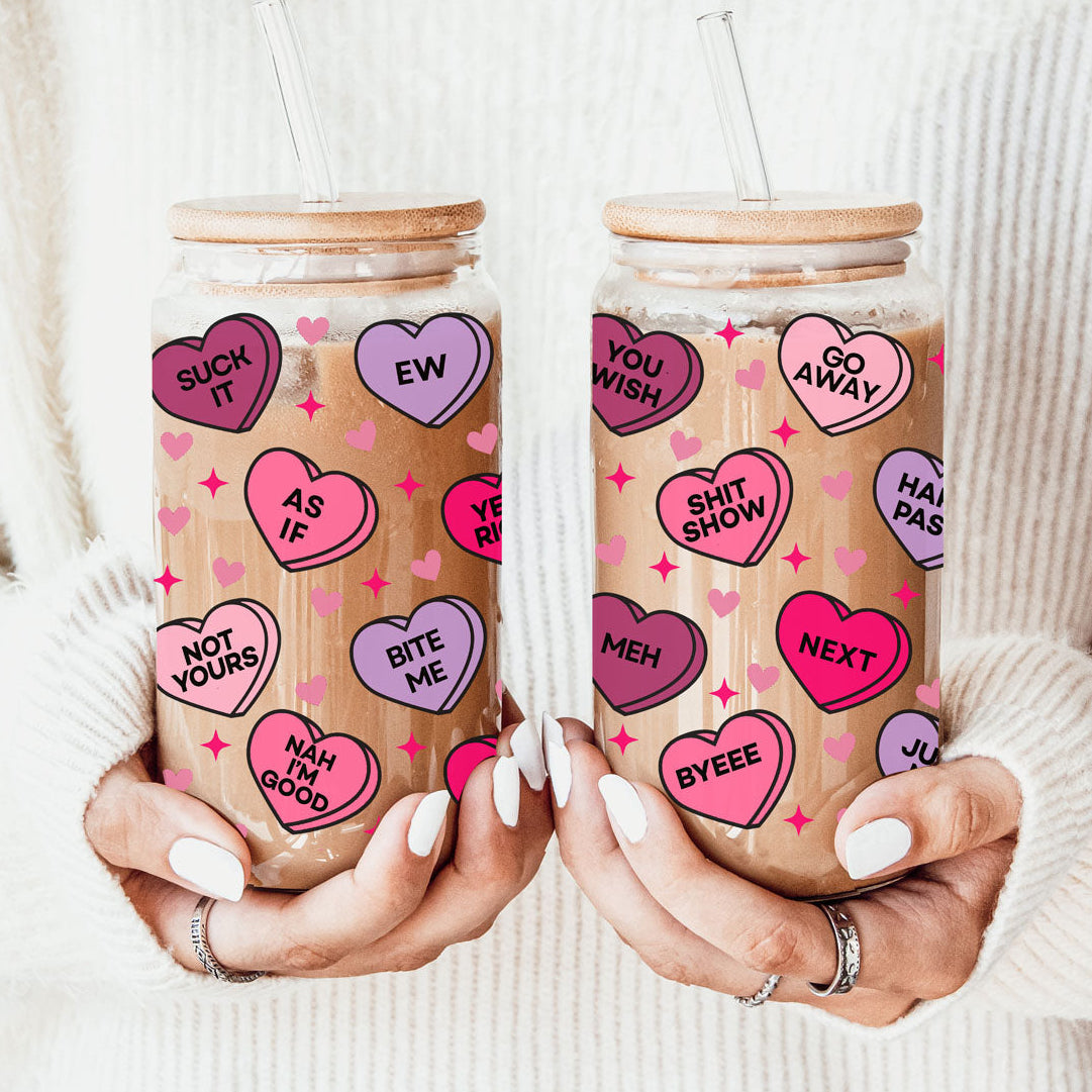 Galentine’s Day coffee cups for friends
playful candy heart home decor items. Sarcastic Candy Heart gifts. Galentines Day gifts that are funny in USA.  funny Galentine’s Day gifts for besties
best friend gift ideas with humor