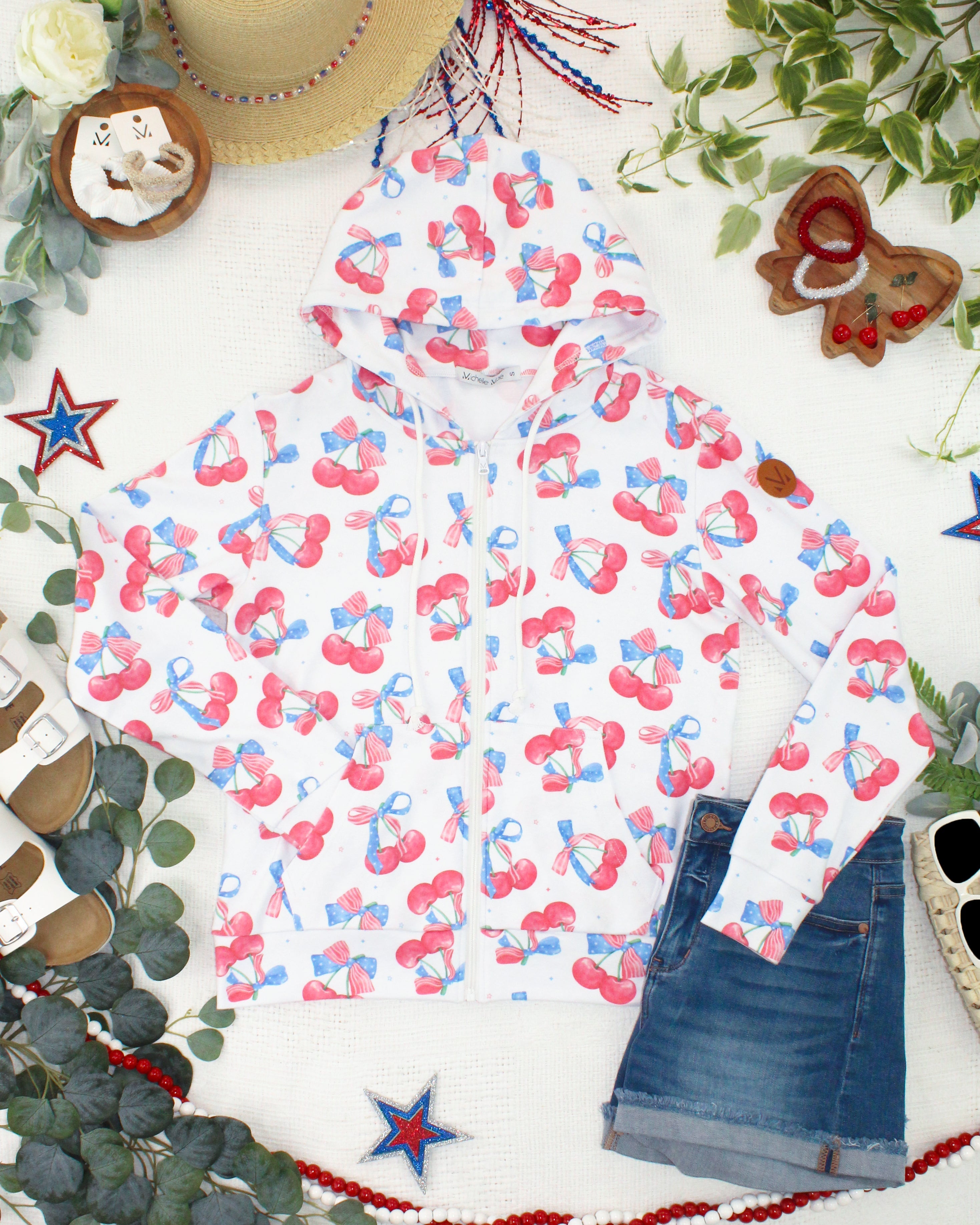 Fullzip Hoodie - Patriotic Cherries