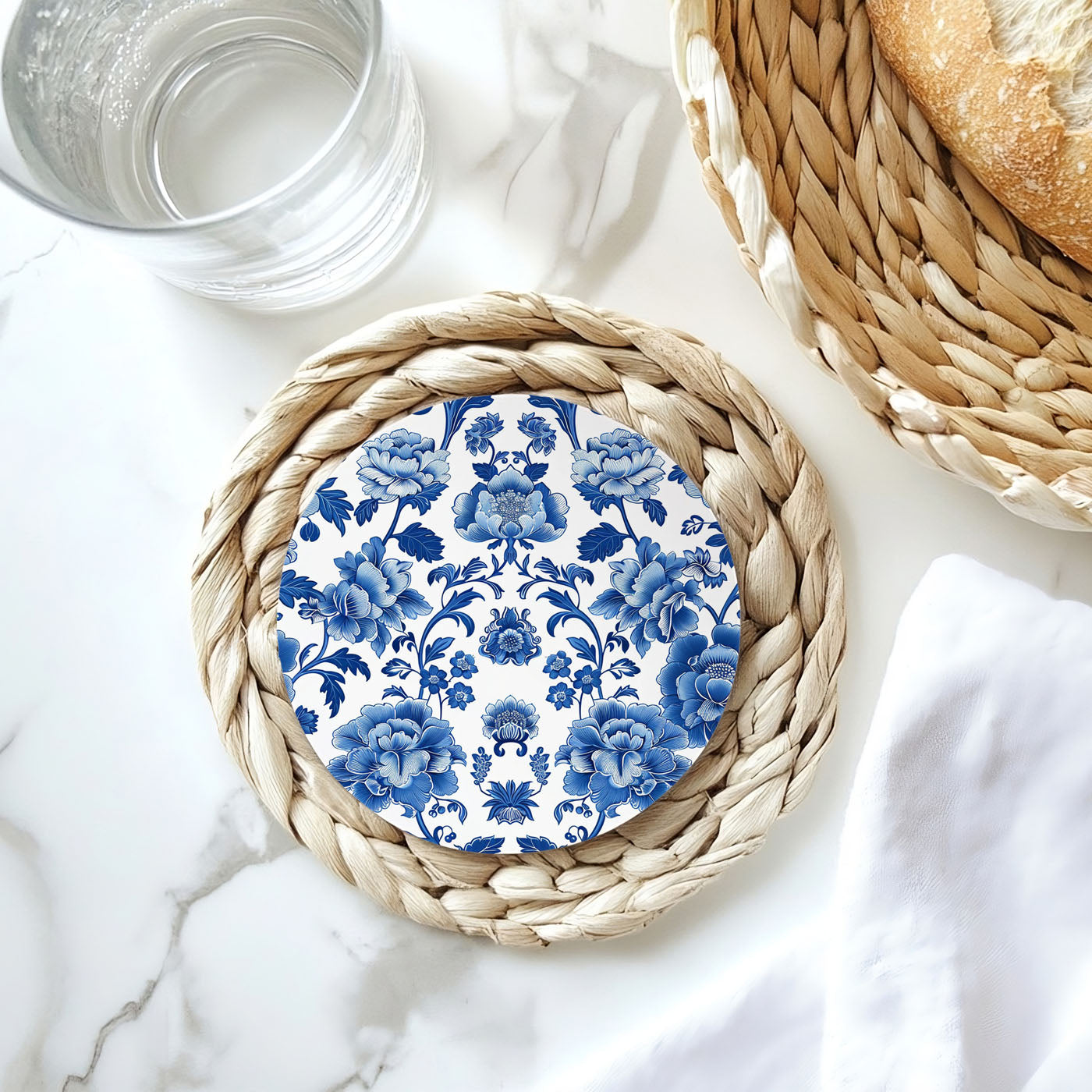 Chinoiserie Ceramic Coasters