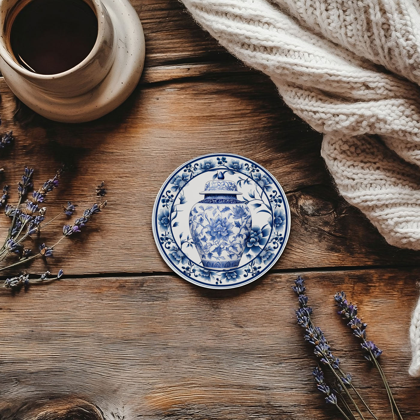 Chinoiserie Ceramic Coasters