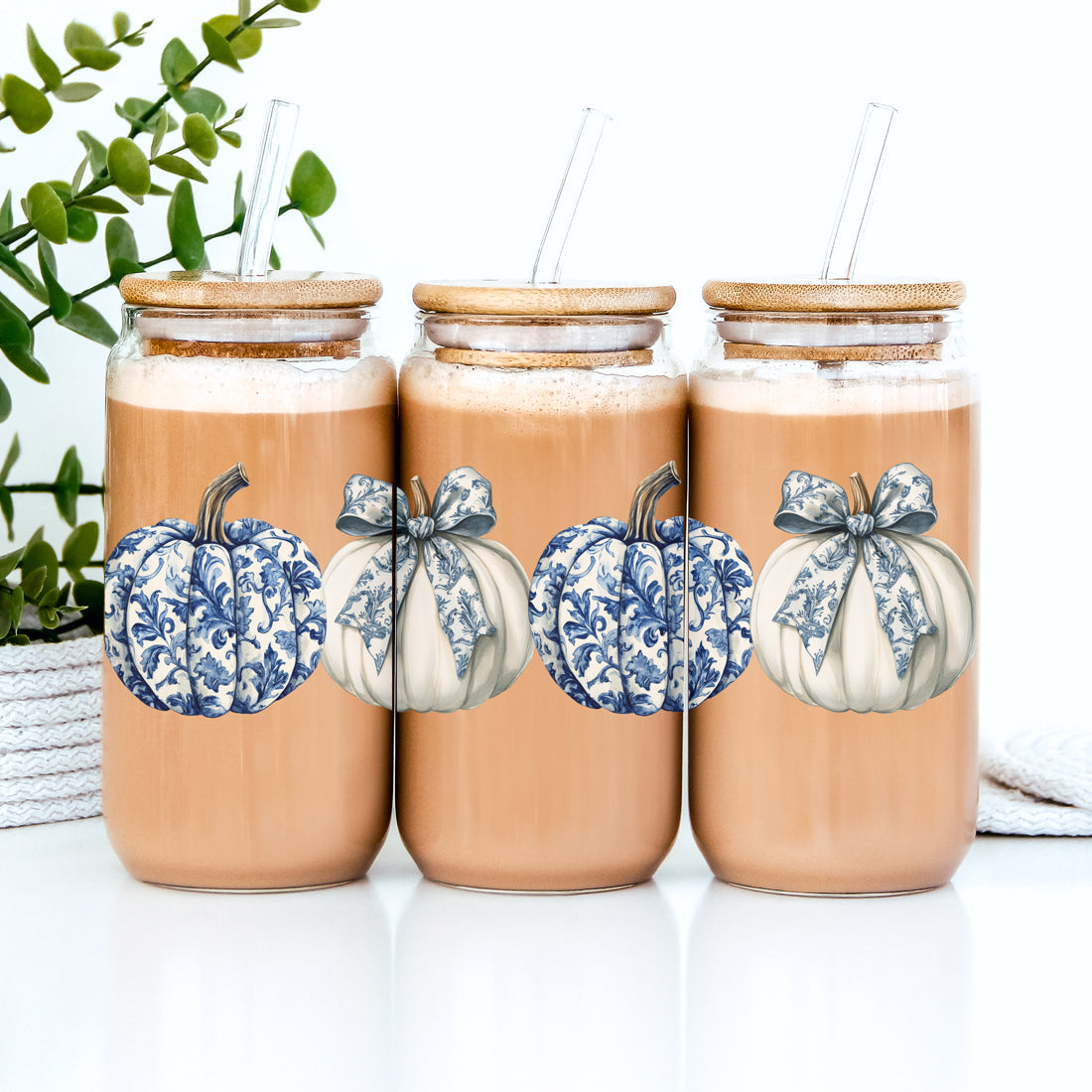 elegant pumpkin coffee tumbler
fall home decor glass set
designer pumpkin drink set