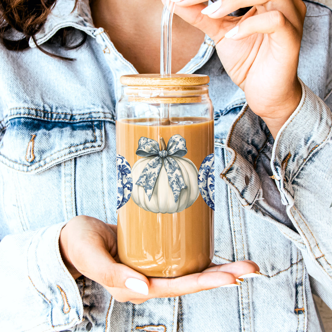 designer pumpkin drinkware
blue pattern fall glass set
elegant halloween tumbler
luxury autumn entertaining