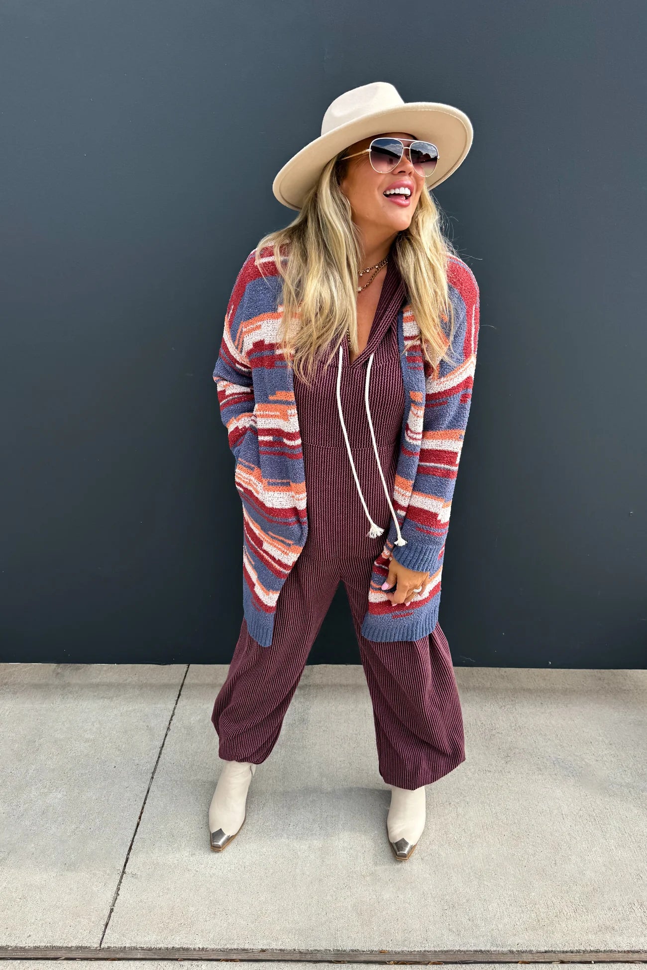 PREORDER- RIBBED HAYDEN HOODIE JUMPSUIT