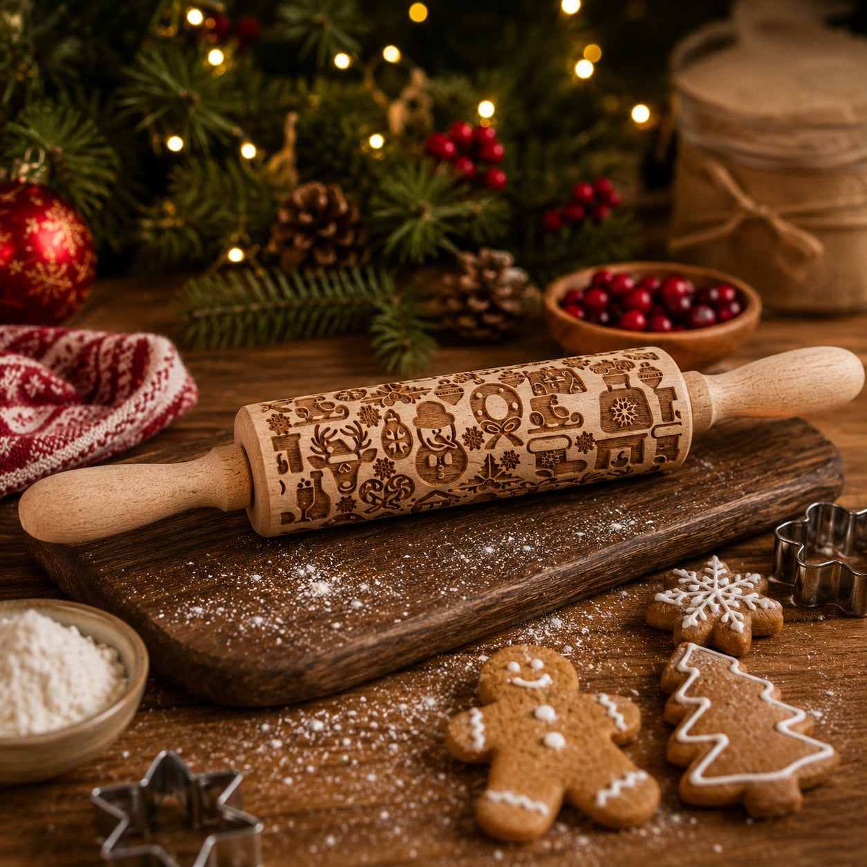 Christmas Rolling Pin Set
