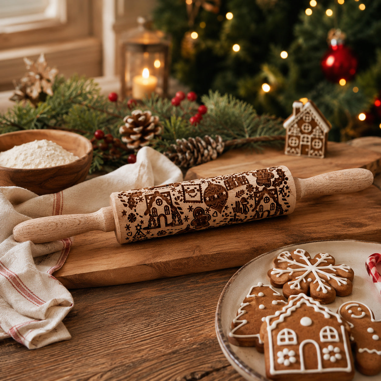 Christmas Rolling Pin Set