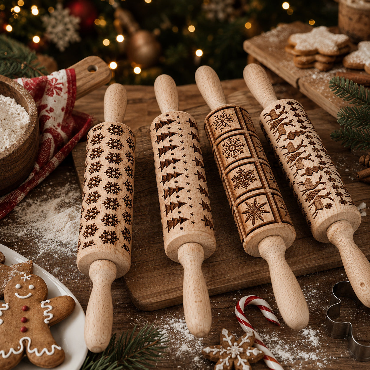 Christmas Rolling Pin Set