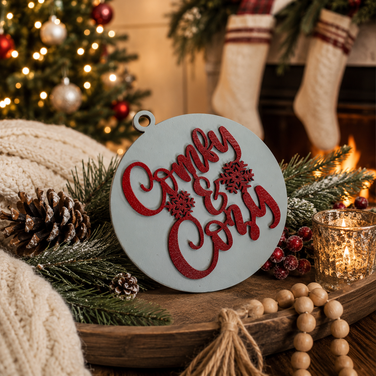 Comfy and Cozy wooden Christmas ornament
Cozy Christmas tree ornament
Layered wooden Christmas ornament
Farmhouse Christmas ornament
Rustic Christmas tree decoration
Cozy holiday ornament
Laser-cut wooden Christmas ornament
Comfy and Cozy Christmas décor
Winter wonderland Christmas ornament
Modern farmhouse Christmas decoration