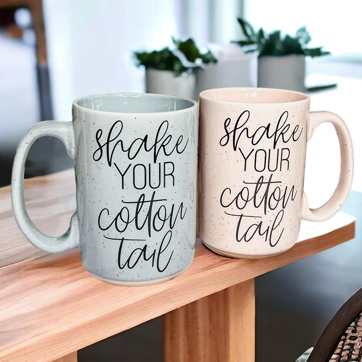 Shake your cotton tail coffee mugs
spring speckled design
easter coffee quotes
spring mug collection
easter gift ideas