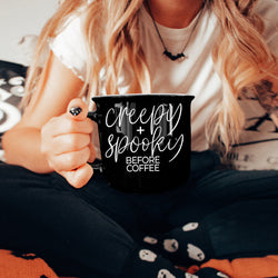 Handcrafted spooky mug
14.5oz Halloween mug
Double sided spooky mug
Microwave safe creepy cup
