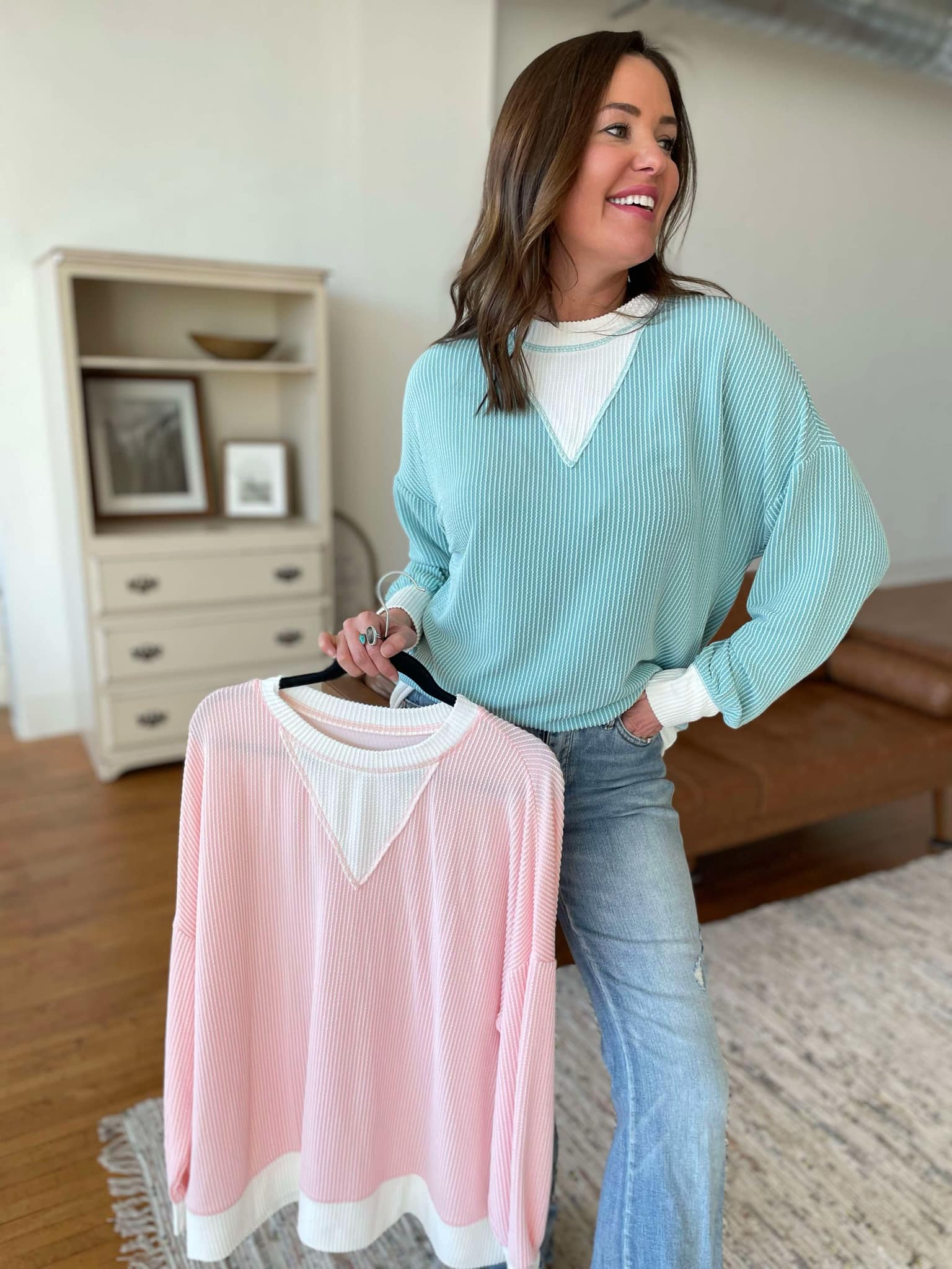 Taking It In Stride Corded Top in Two Colors