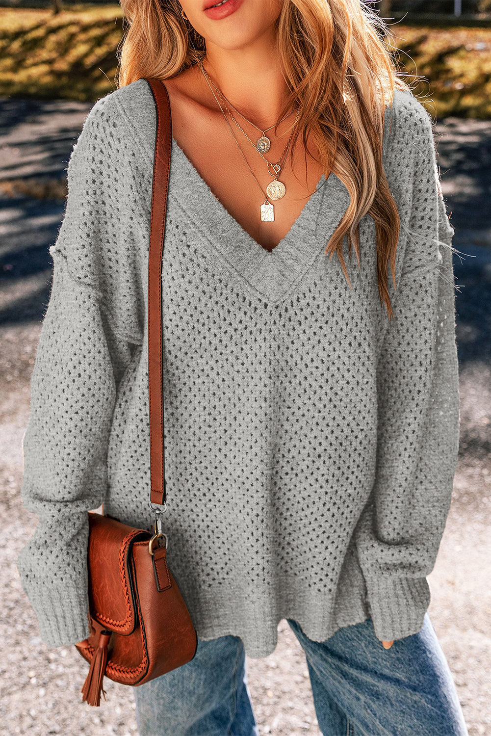 Loose Eyelet Sweater WTW