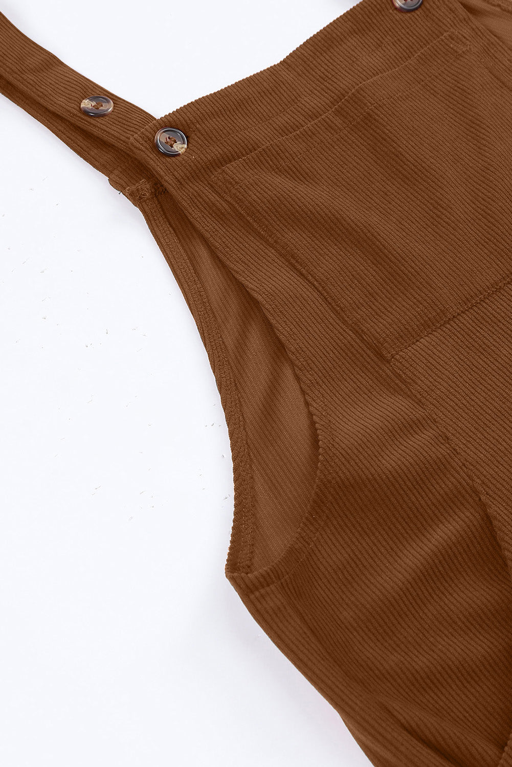 Solid Corduroy Wide Leg Bib Overalls