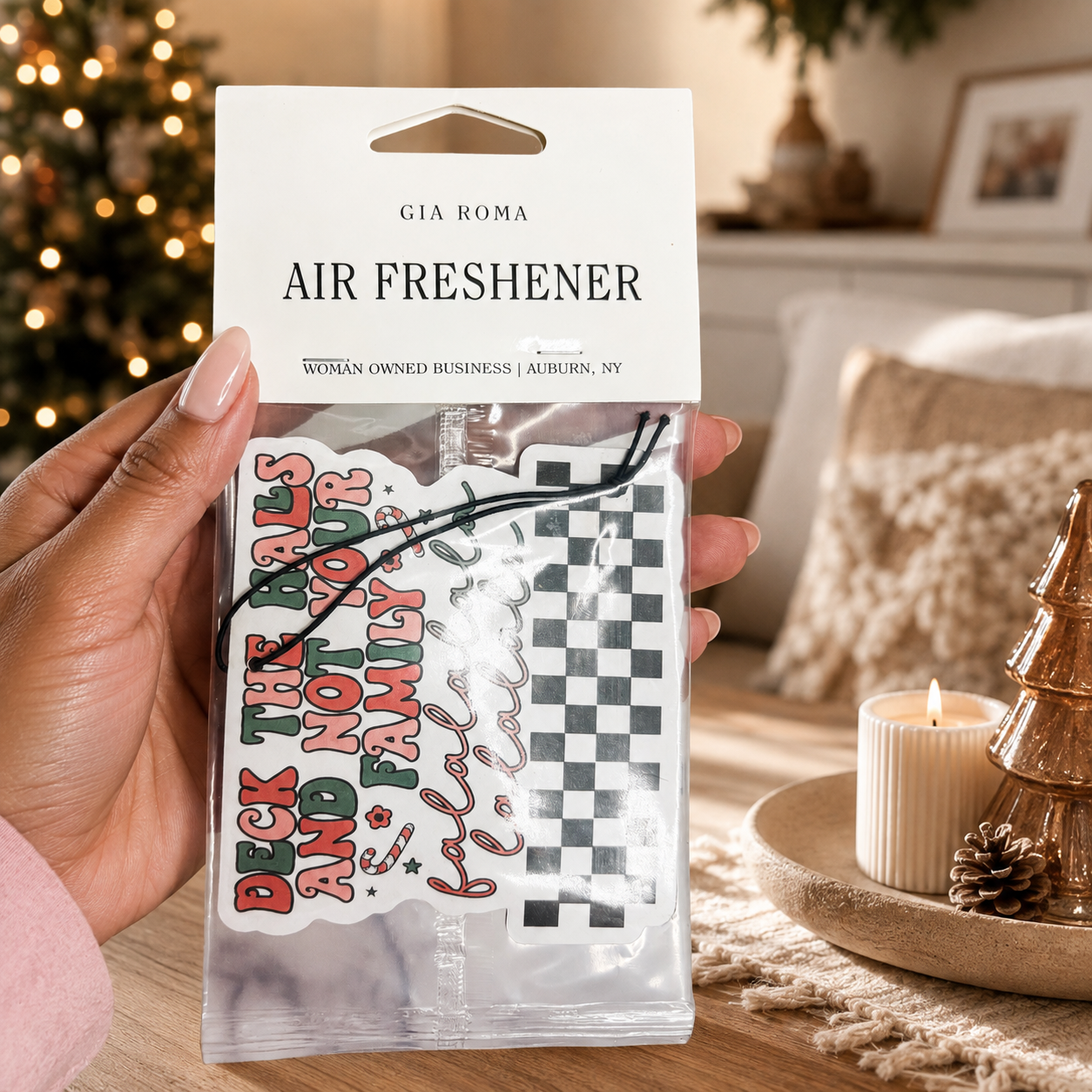 Christmas road trip gift
festive road trip air freshener
holiday travel car freshener
Christmas travel accessory for car
festive driving accessory
holiday driving gift for women
Christmas car gift for girlfriend
Christmas car gift for wife
Christmas car gift for sister
Christmas car gift for daughter
Christmas car gift for mom
Christmas car gift for best friend
cute Christmas gift for female coworker
funny Christmas gift for office friend
small coworker Christmas present
humorous coworker holiday gift