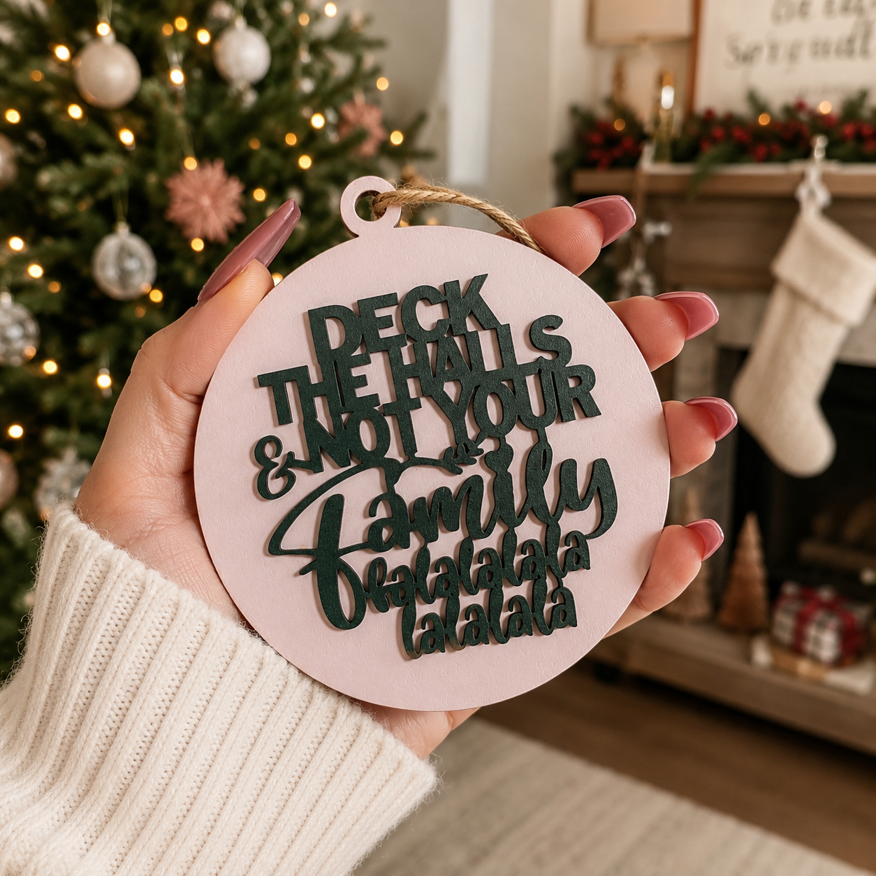 Funny Christmas ornament • Wooden Christmas ornament • Layered wood ornament • Christmas tree ornament • Sarcastic Christmas ornament • Funny family Christmas gift • Farmhouse Christmas décor •