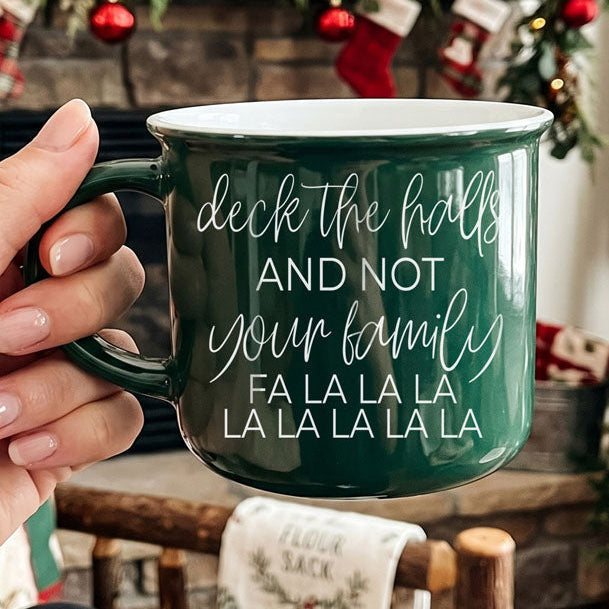 green deck the halls Christmas mug
green ceramic Christmas coffee cup
classic green holiday mug
green Christmas cocoa mug
festive green coffee cup
Christmas green ceramic drinkware