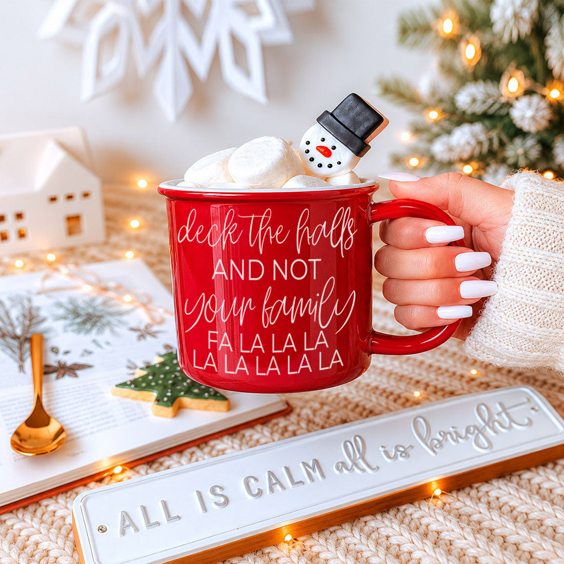 Bring humor to the holidays with our “Deck The Halls And Not Your Family” Christmas ceramic coffee mug. Available in festive red or green, this funny holiday mug is perfect for coffee lovers, hot cocoa nights, Christmas kitchen decor, Secret Santa gifts, stocking stuffers, and anyone surviving family gatherings one sip at a time.
green Christmas coffee cup perfect for holiday mornings
funny Christmas gift for moms who need coffee
sarcastic holiday mug for surviving Christmas gatherings