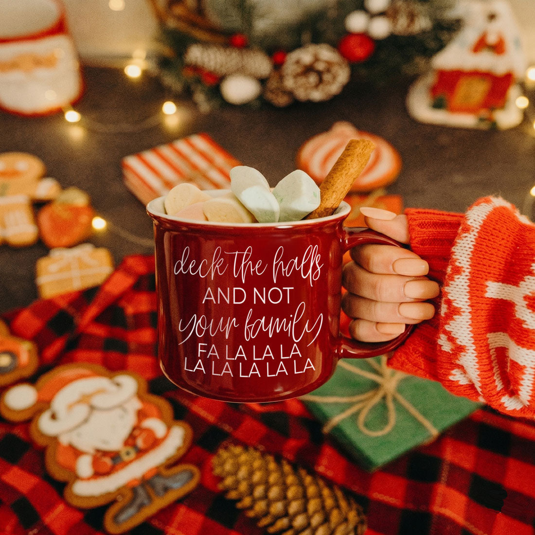 cozy holiday decorating ideas
Christmas mug for winter nights
holiday aesthetic coffee cup
red deck the halls Christmas mug
red ceramic holiday coffee cup
red Christmas coffee mug gift
