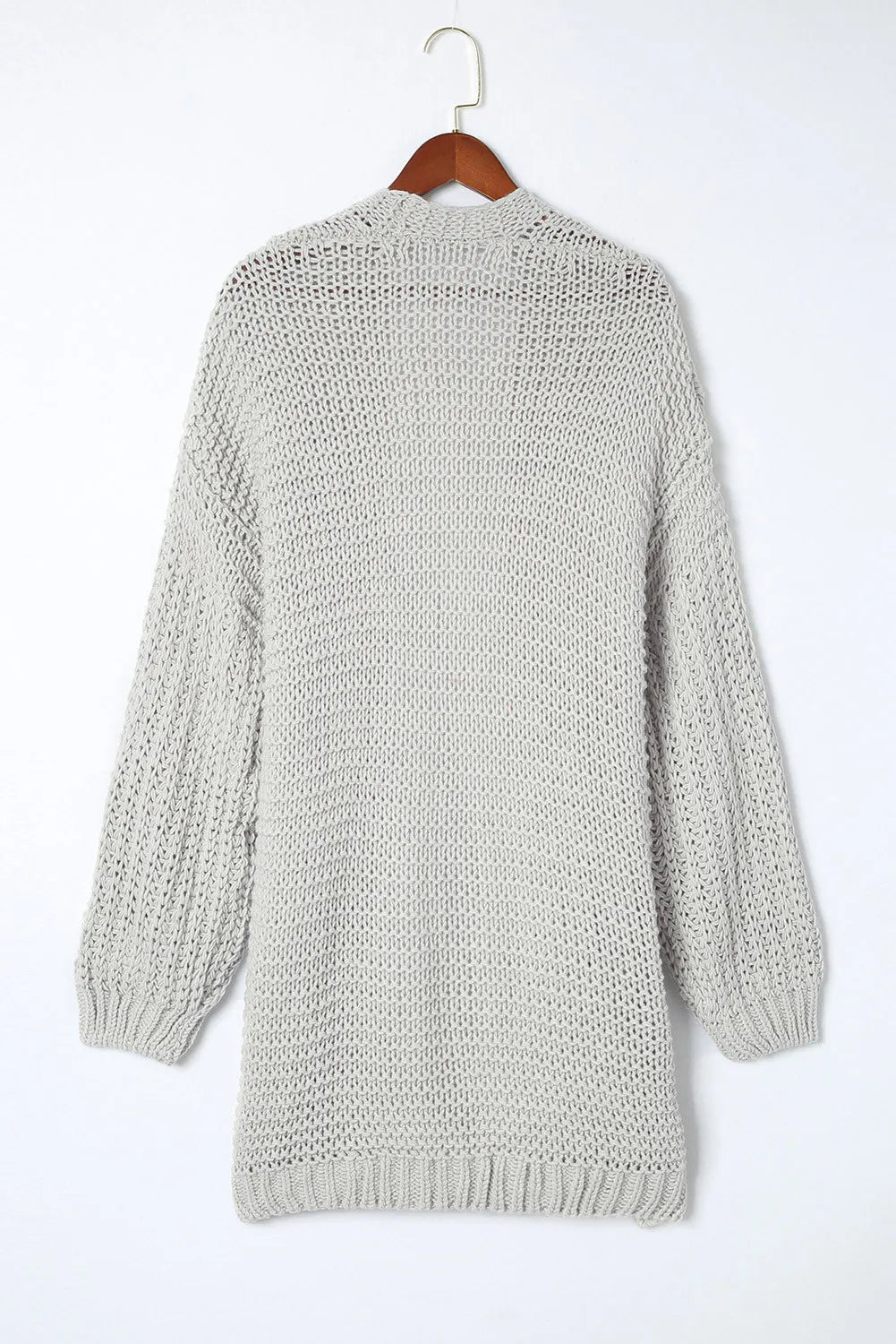Gray Oversized Drop Shoulder Cardigan WTW
