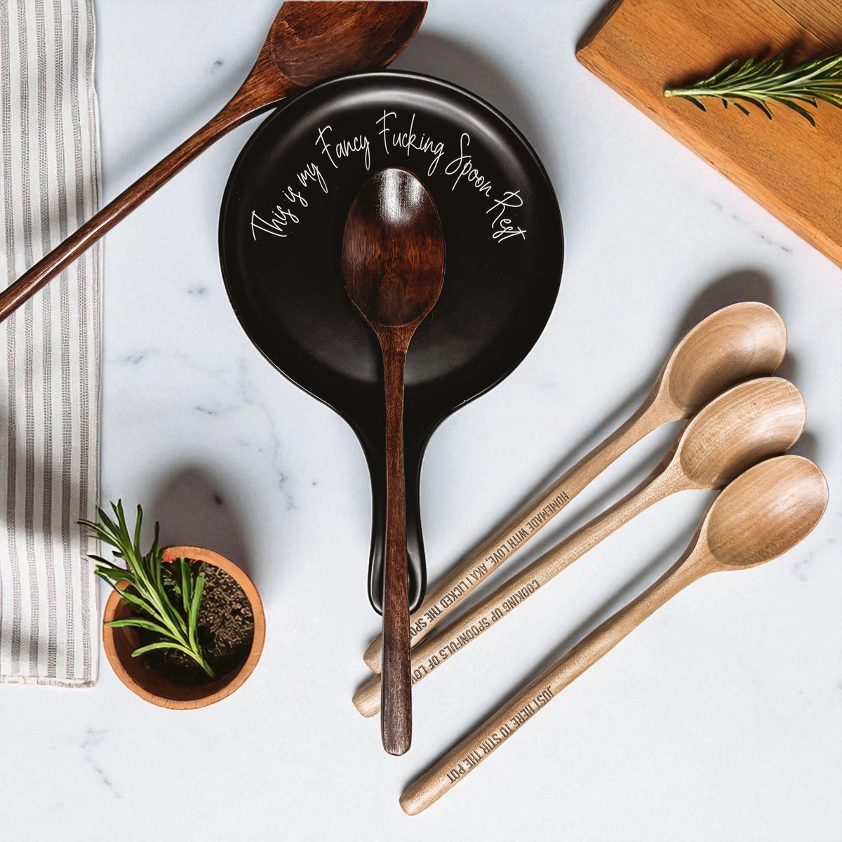 Mom humor kitchen decor
Kitchen queen presents
Limited edition kitchen
Artist made spoon rest