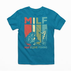 Man I Love Fishing Graphic Tee