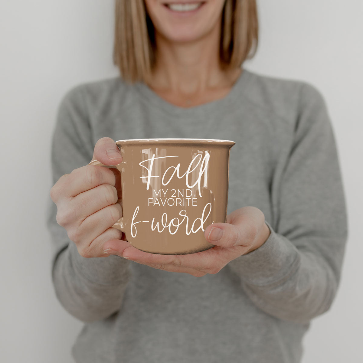 unique fall gifts for moms who love cozy season
autumn lover gift set with mug and candle
rustic fall kitchen decor and seasonal drinkware
cozy fall coffee mug gift for her
funny fall mug for moms who love autumn
humorous Thanksgiving coffee mug for women
neutral tan fall mug with white script lettering
cute autumn coffee cup for pumpkin spice lovers