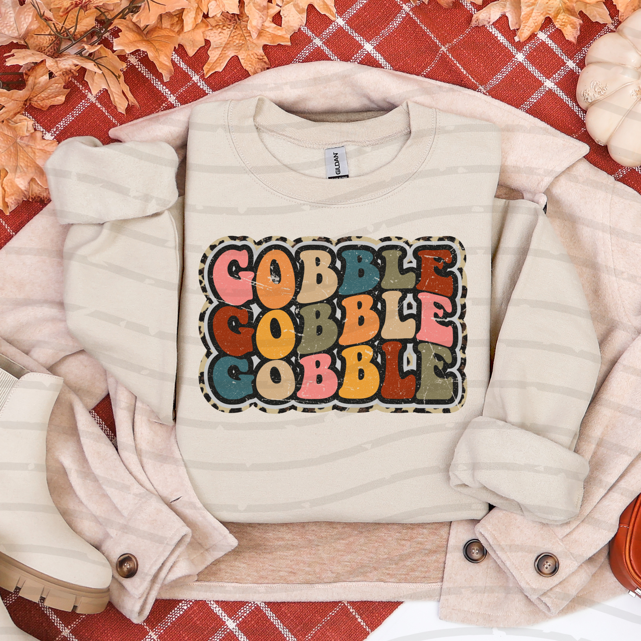 Gobble Distressed Stacked Sweatshirt