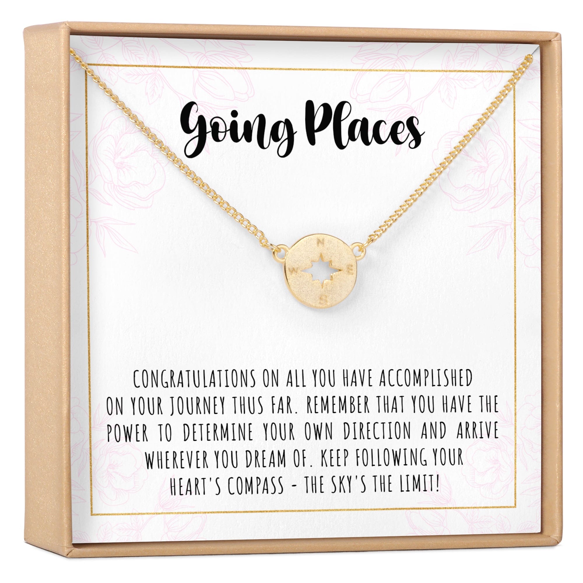 Graduation Compass Necklace