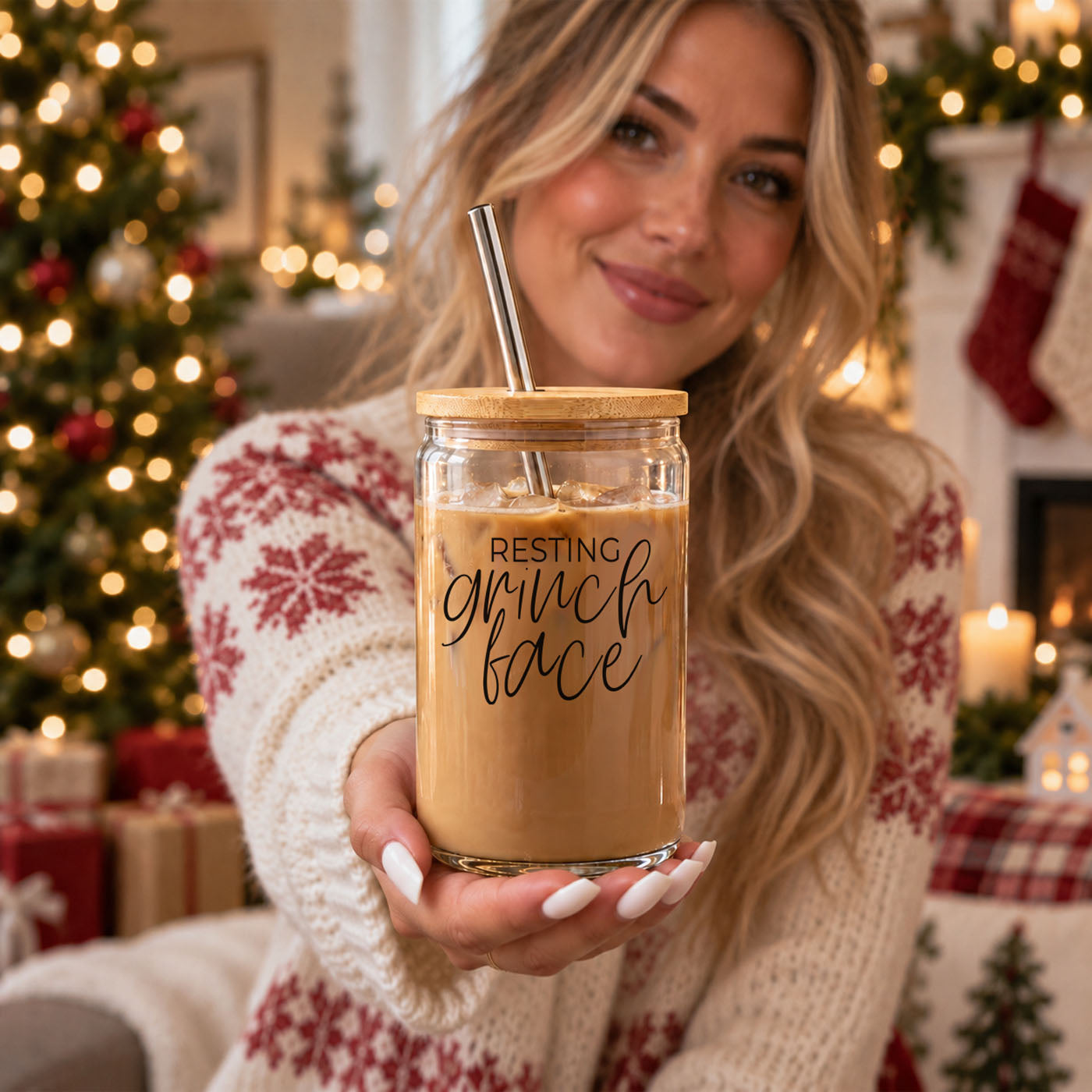Grinch Face Set Cup
