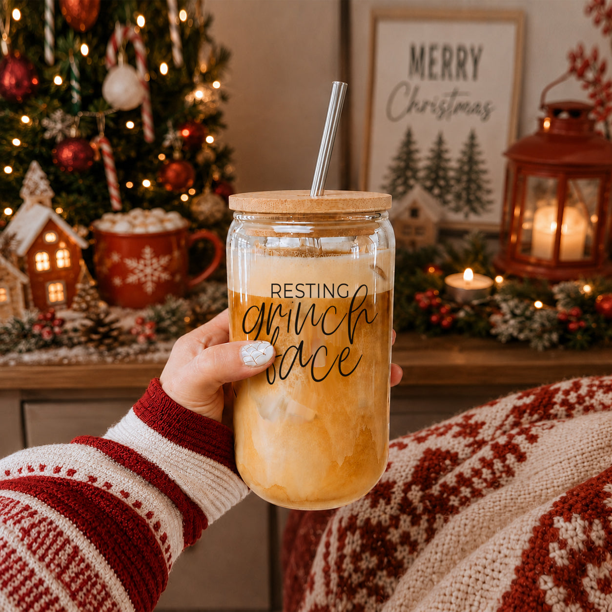Grinch Face Set Cup