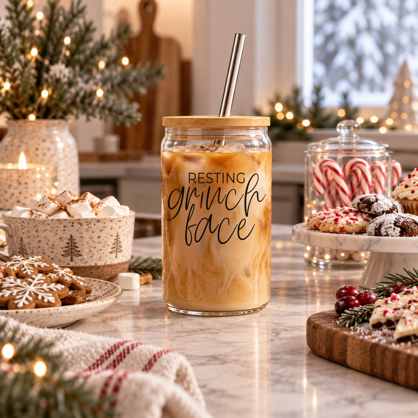 Grinch Face Set Cup