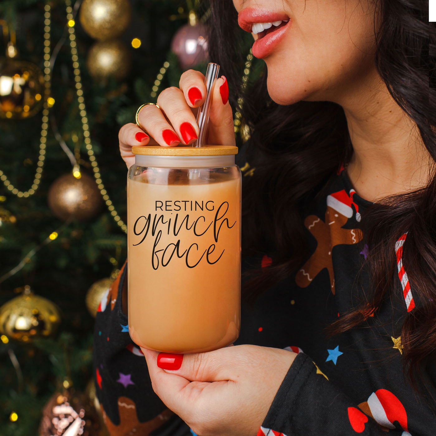 Grinch Face Set Cup