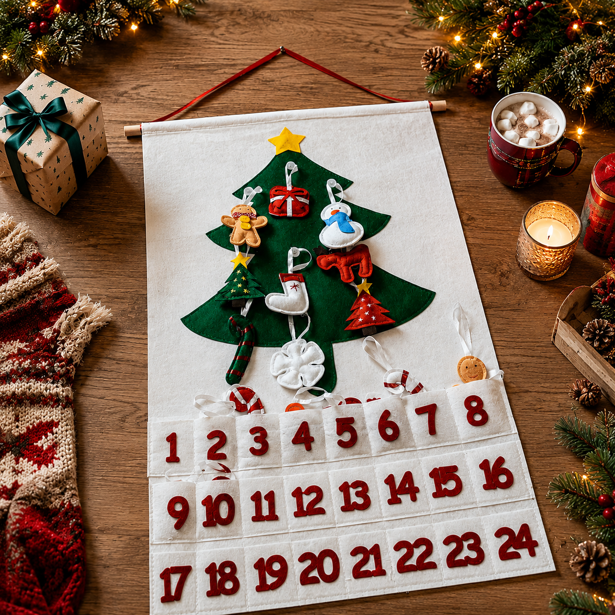reusable Christmas decoration for families
Christmas countdown keepsake for children
Christmas Advent calendar for toddlers
Christmas Advent calendar for kids
Advent calendar for young children
kids felt Christmas countdown
children's felt Advent calendar
interactive Christmas countdown for kids
fun Christmas countdown for children
December countdown activity for kids
holiday countdown activity for children
Christmas activity Advent calendar
Christmas activity calendar for families