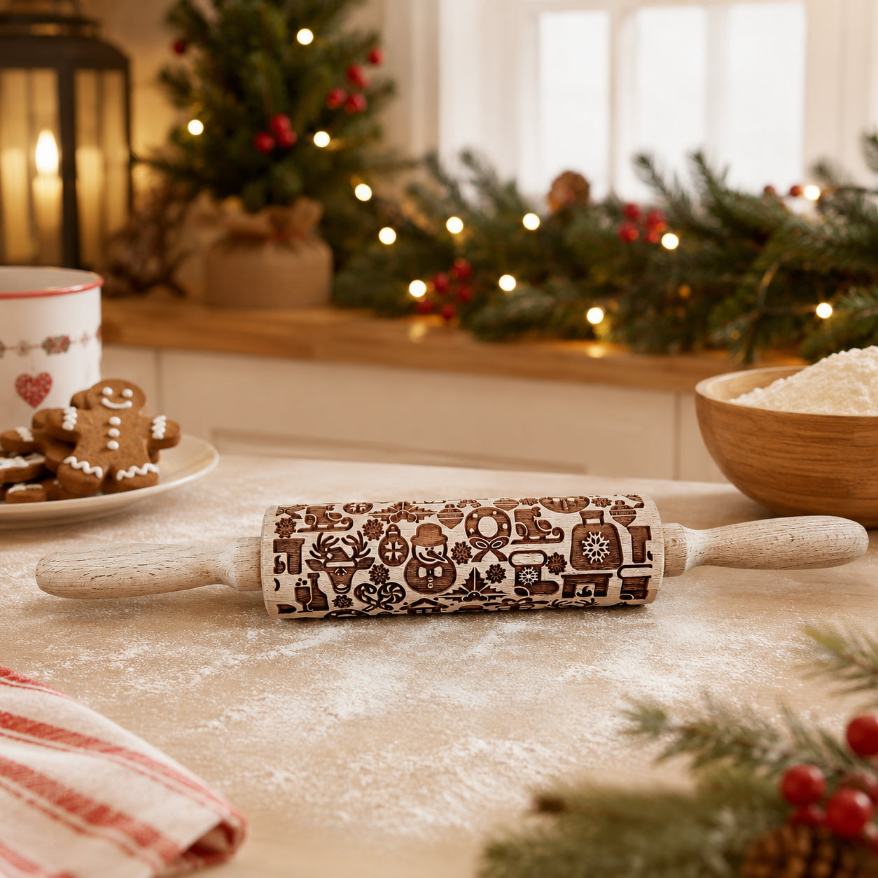 Christmas Rolling Pin Set