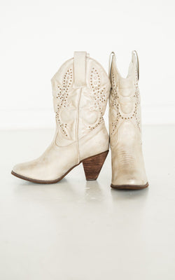 Houston Western Boots in Champagne