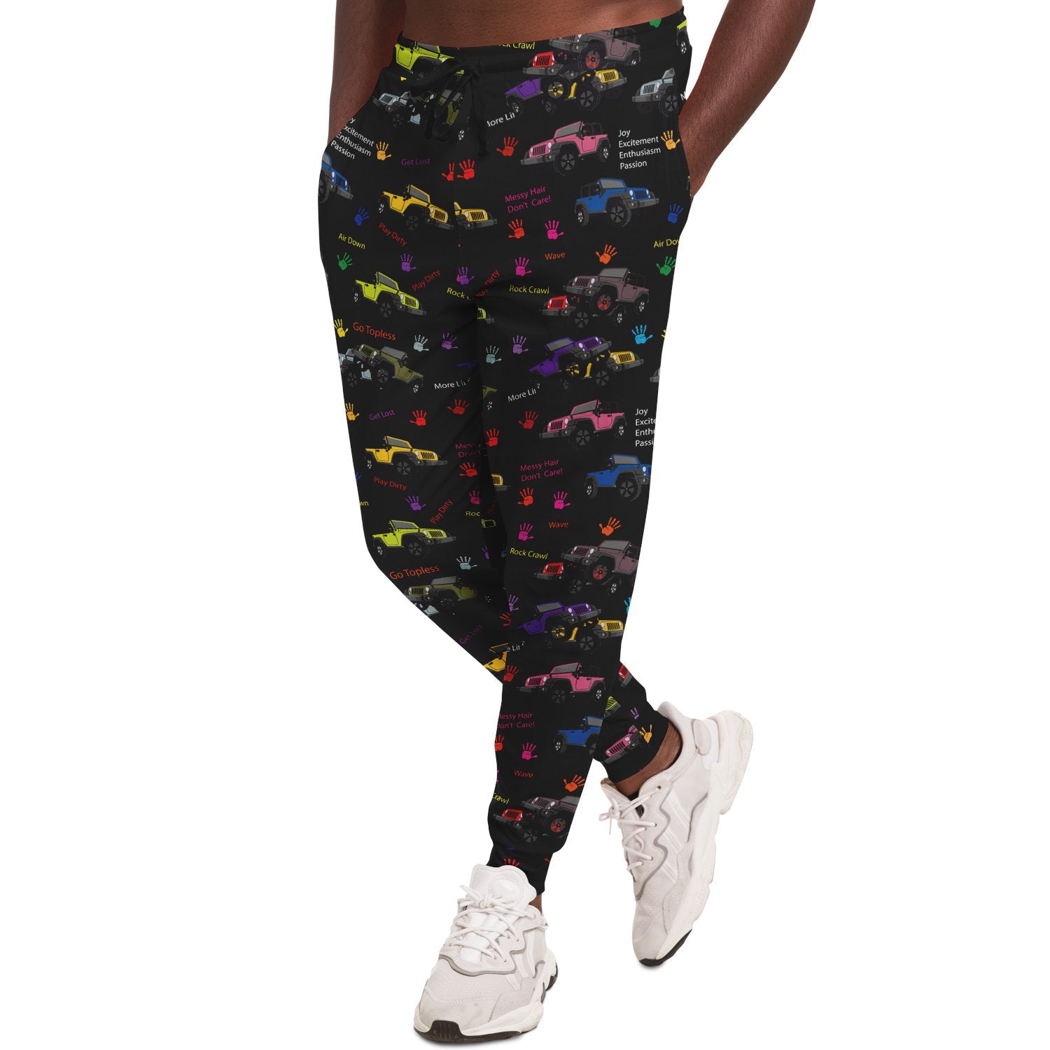 Jeeper Joggers 4x4 Vehicles Jeeper - Jeeper Wave - Jeeper Life - Jeeper Pants - Stacked Jeeper Print -