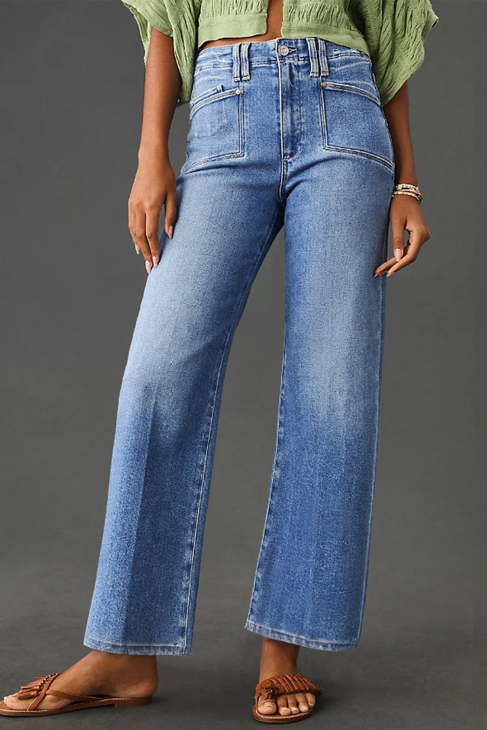 Beau Blue Straight Leg Jeans WTW