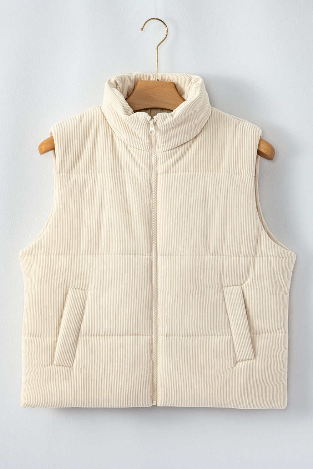 Corduroy Zip Up Puffer Vest WTW