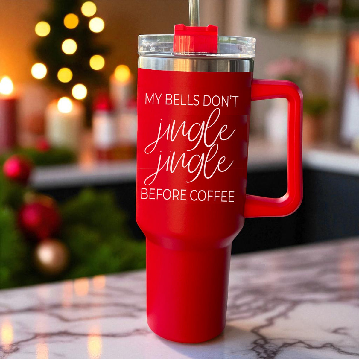 Funny Christmas gift tumbler 40oz - my bells dont jingle jingle before coffee red
Christmas gag gift tumbler red
Humorous Christmas tumbler red coffee
Christmas joke tumbler 40oz red
Sassy Christmas tumbler red