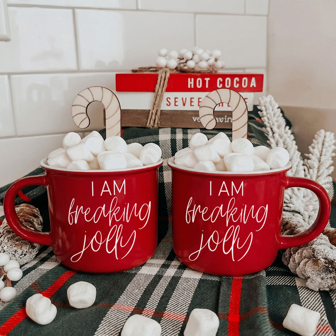 funny red ceramic Christmas mug that says I am freaking jolly
sarcastic Christmas coffee cup for holiday coffee lovers
festive Christmas mug perfect for hot chocolate and cocoa
funny holiday mug gift for women who love coffee