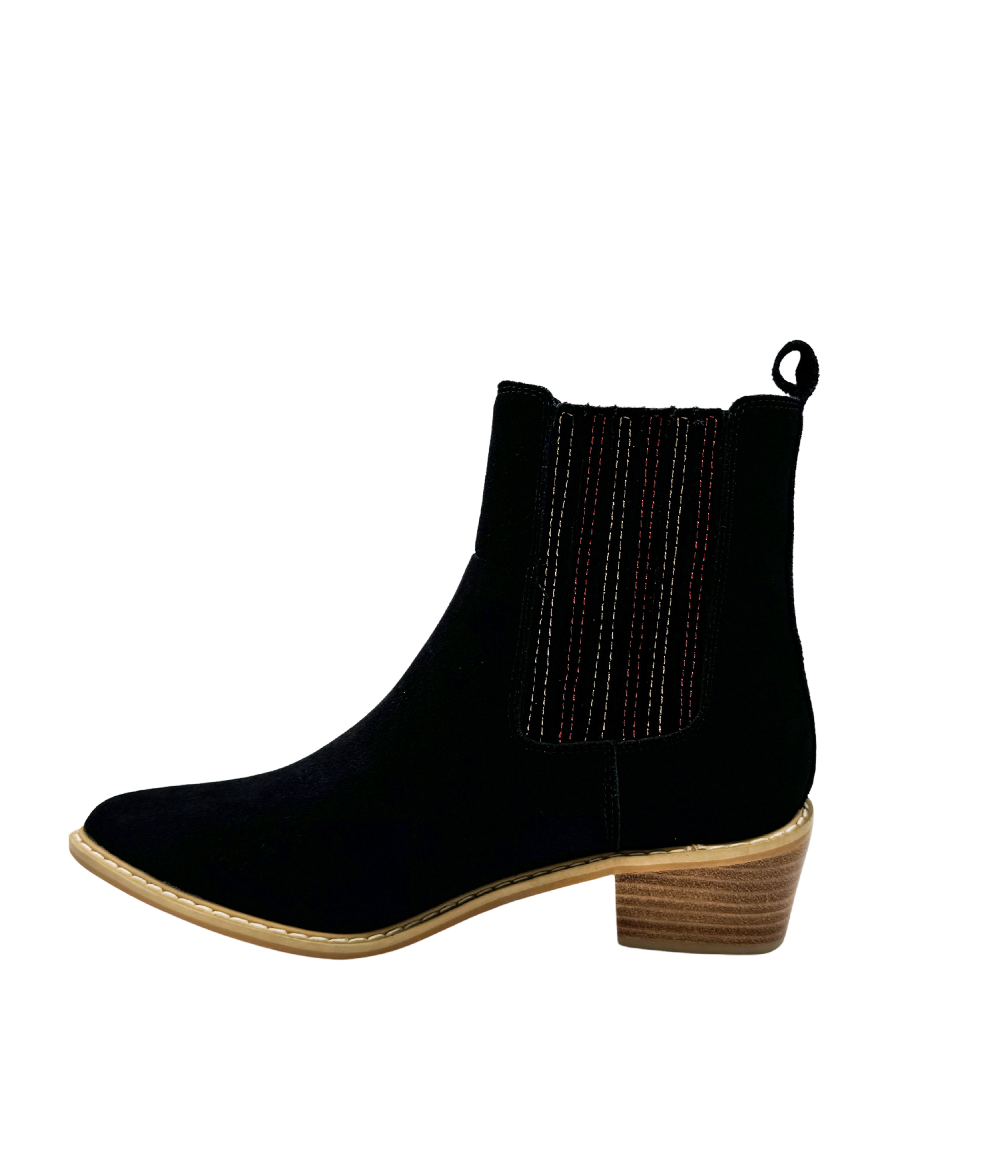 Leonor Suede Ankle Boot in Black