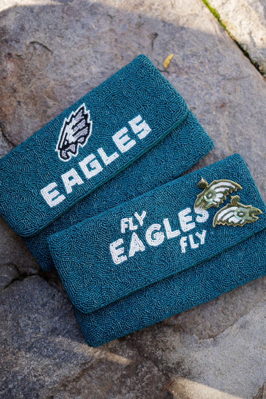 Eagles Head  - Fabric Backed Earrings