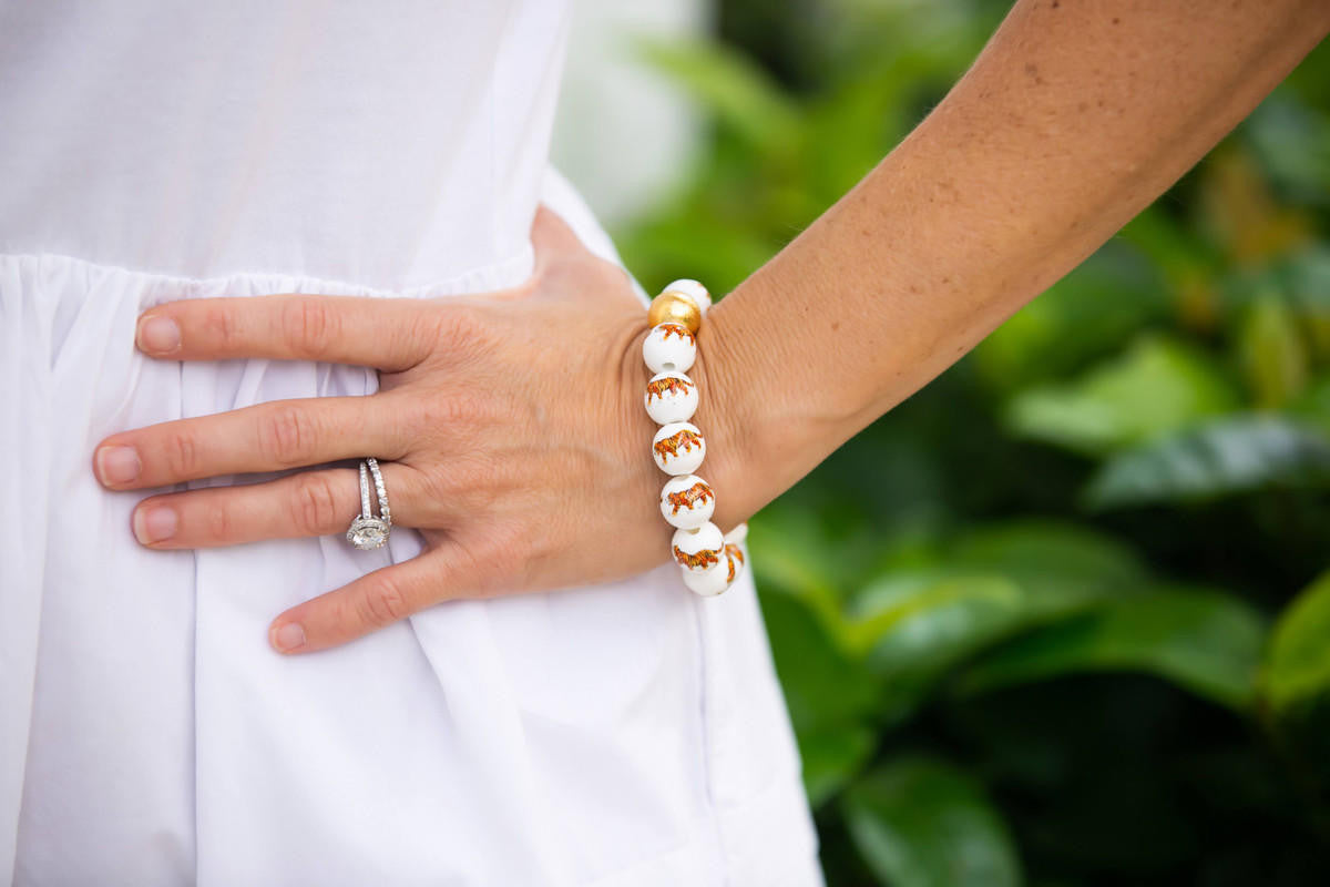 Georgia Beaded Bracelet - Tiger - Gameday Collection